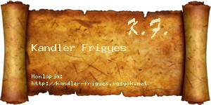 Kandler Frigyes névjegykártya